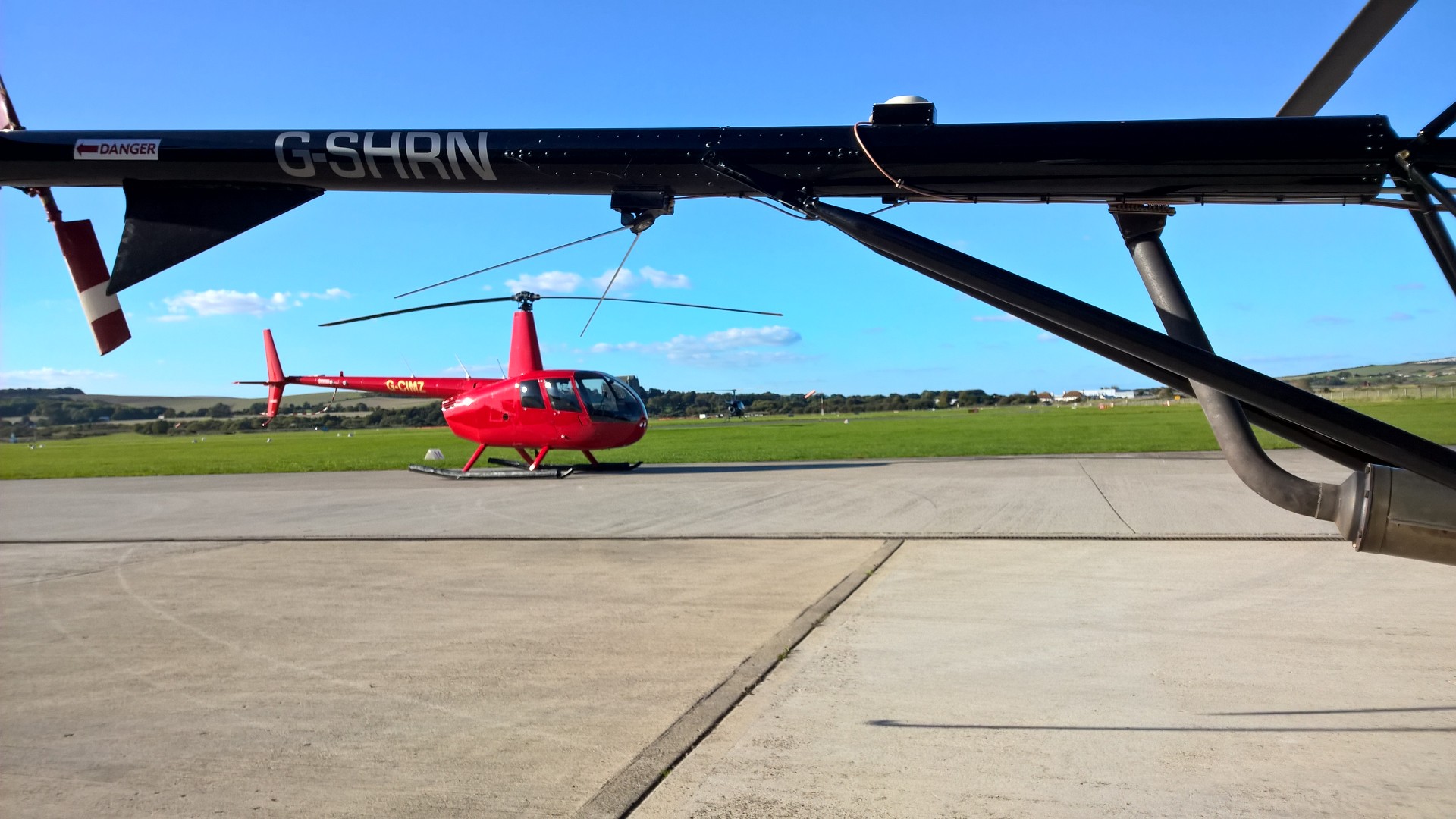 R44 landed at Shoreham